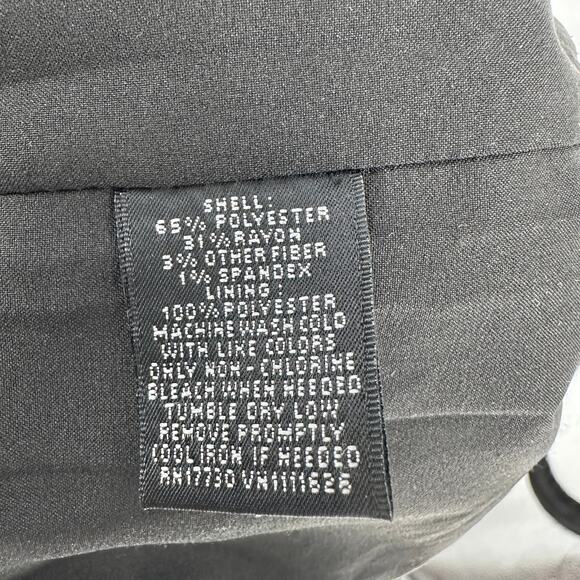 Mossimo Stretch Shimmer Sheath Dress WMNS 2 Black Sleeveless Back Zip Slit Knee - Picture 6 of 6